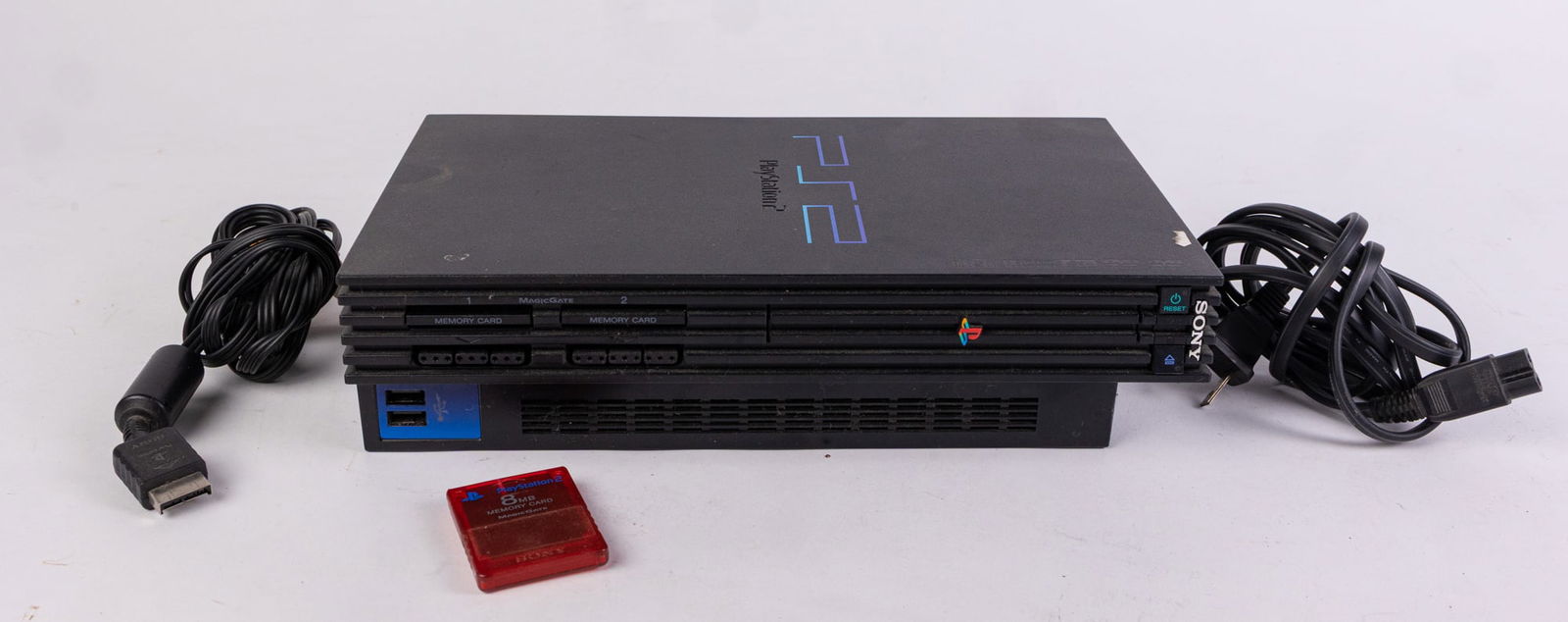 Sony Playstation 2 PS2 Console w/ Memory Card & Cords (1 of 8)