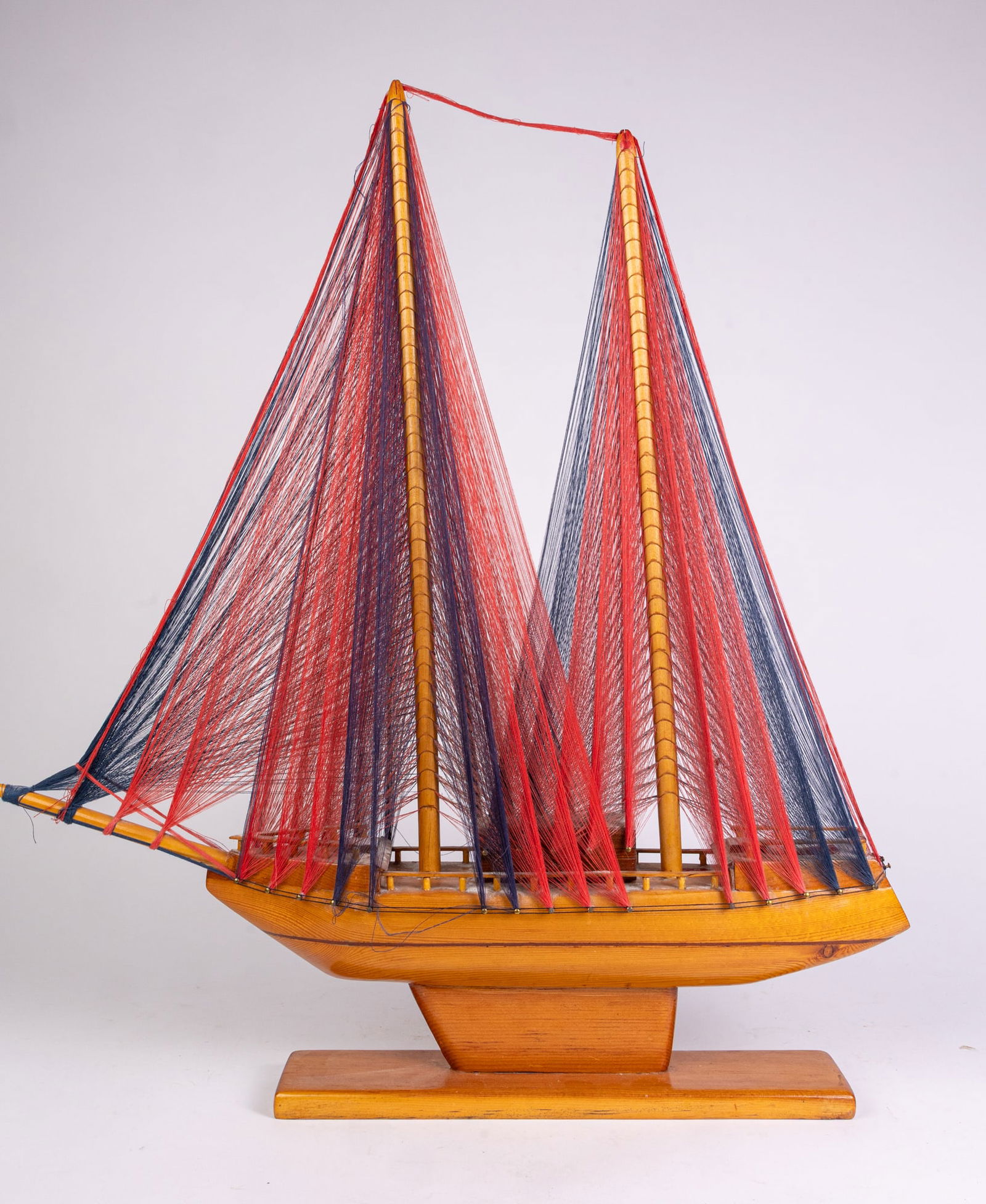 Vintage String Art Wooden Model Tall Ship (1 of 7)