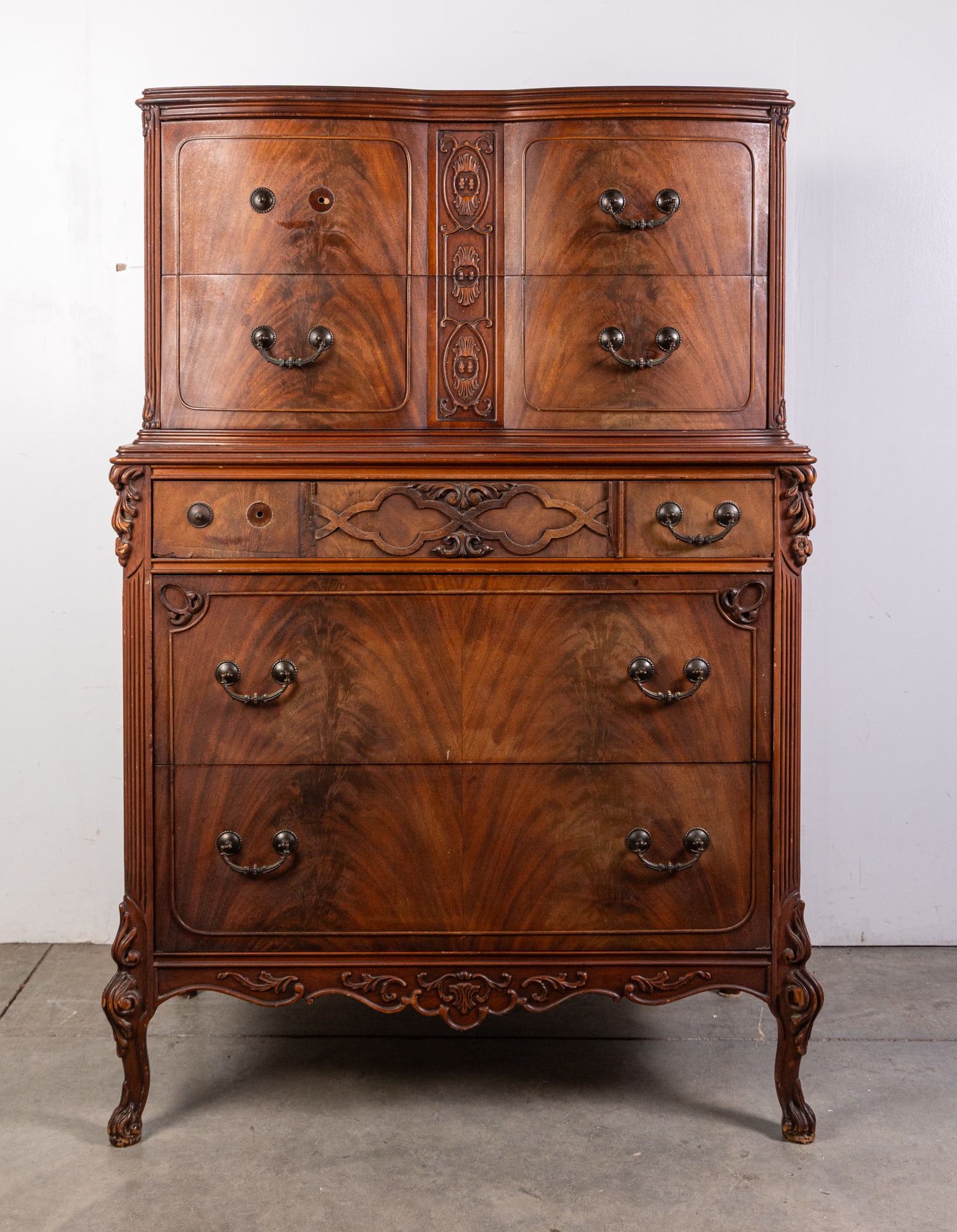 Antique Mahogany Five Drawer Chest (1 of 9)
