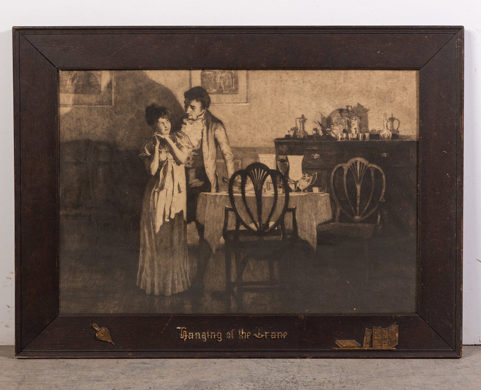 Antique Francis Coates Jones "A Candlelight Romance" Steel Engraving in Aged Oak Frame: Antique Francis Coates Jones "A Candlelight Romance" Steel Engraving in Aged Oak Frame Size 26" x 36" Literature Brooks Auction is not responsible for outbids. Questions? Call the office at (856) 69