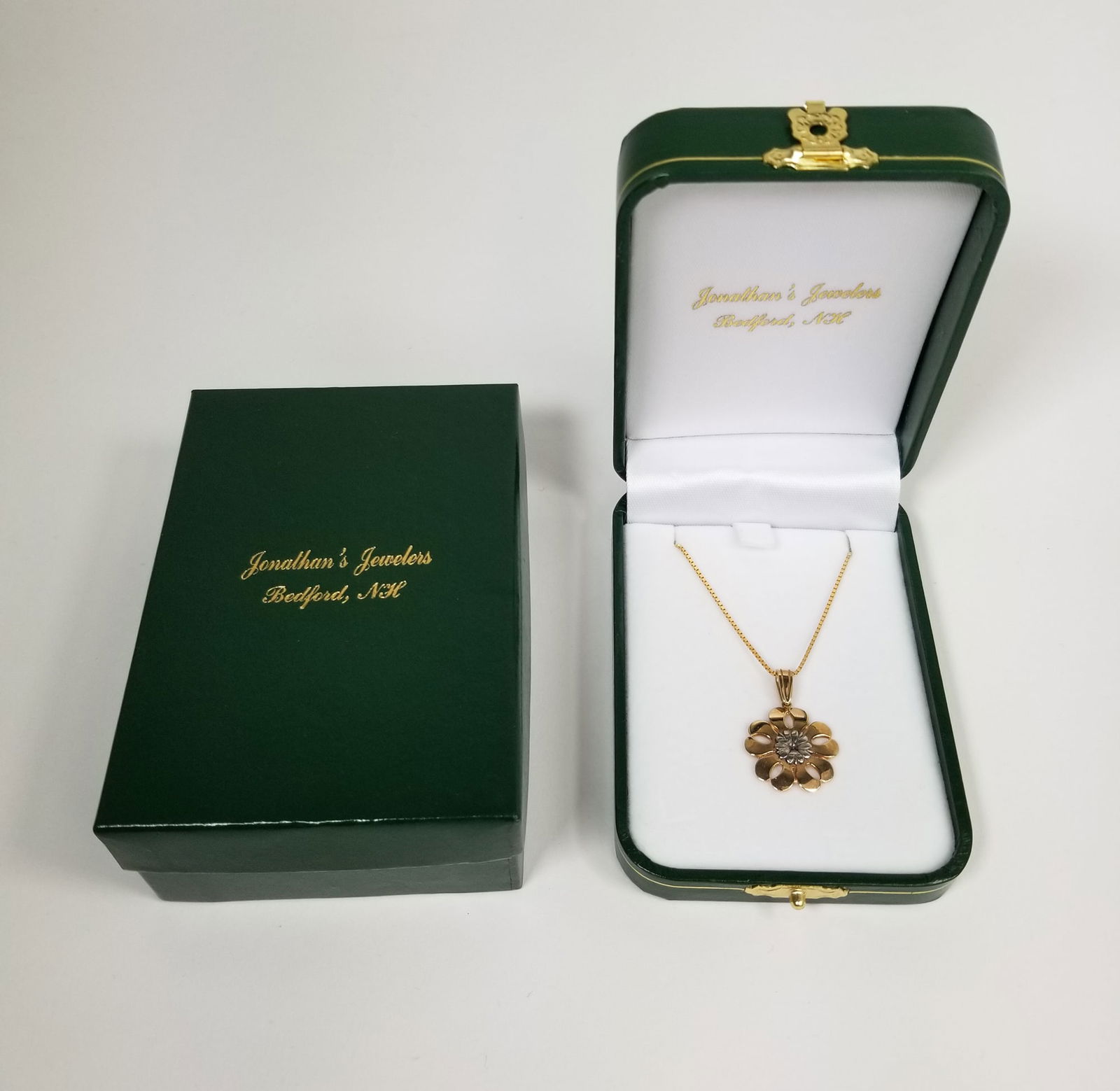 14KY Gold Flower Necklace in Original Box (1 of 6)