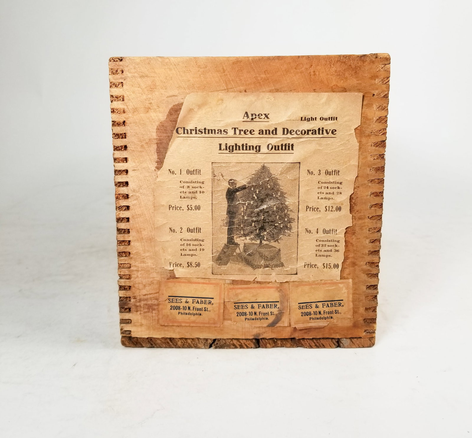 Apex Christmas Tree Sliding Wooden Box: Apex Christmas Tree Sliding Wooden Box Literature Brooks Auction is not responsible for outbids. Questions? Call the office at (856) 694-2960 or email us directly at info@brooks.auction. • Pleas