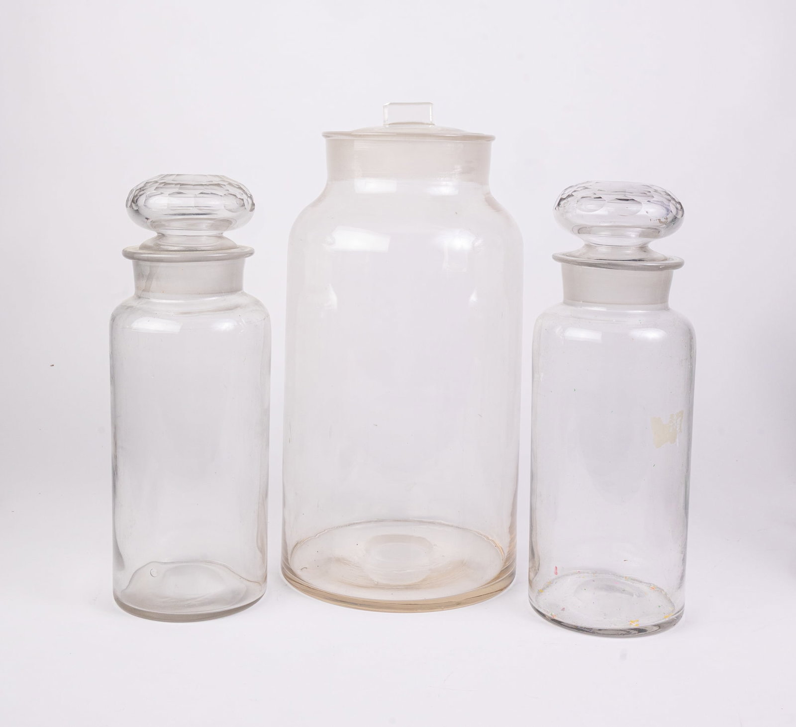 Three Large Antique Glass Apothecary Jars (1 of 8)