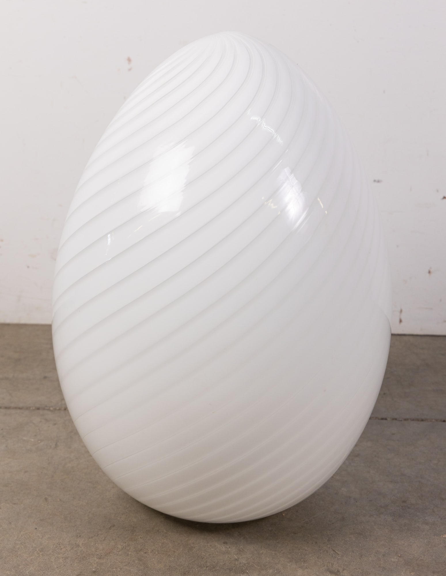Mid Century Vetri Murano Swirl Egg Floor Lamp (1 of 4)