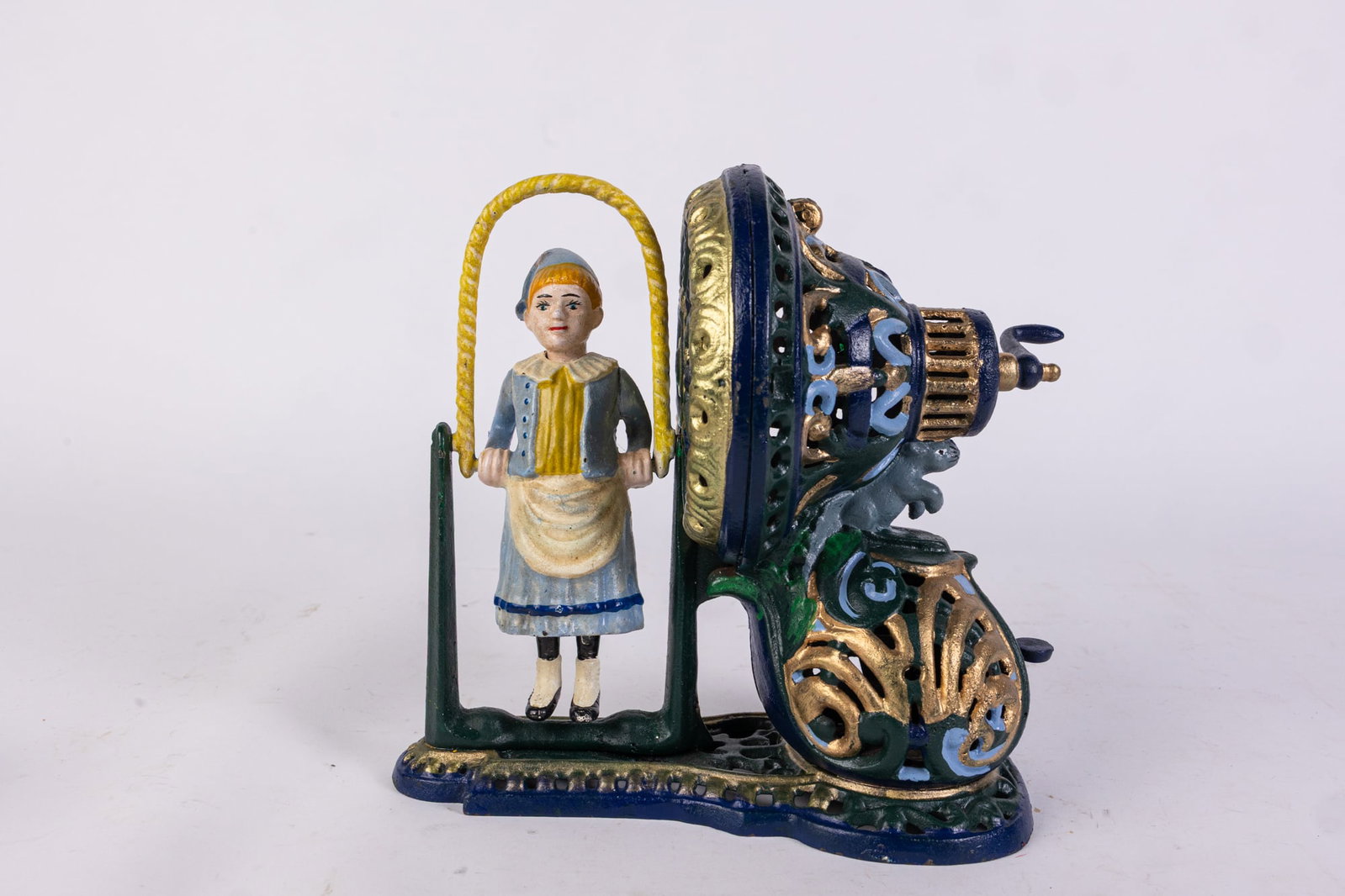 Swinging Lad Cast Iron Bank: Swinging Lad Cast Iron Bank Size 8.5" Literature Brooks Auction is not responsible for outbids. Questions? Call the office at (856) 694-2960 or email us directly at info@brooks.auction. ̶