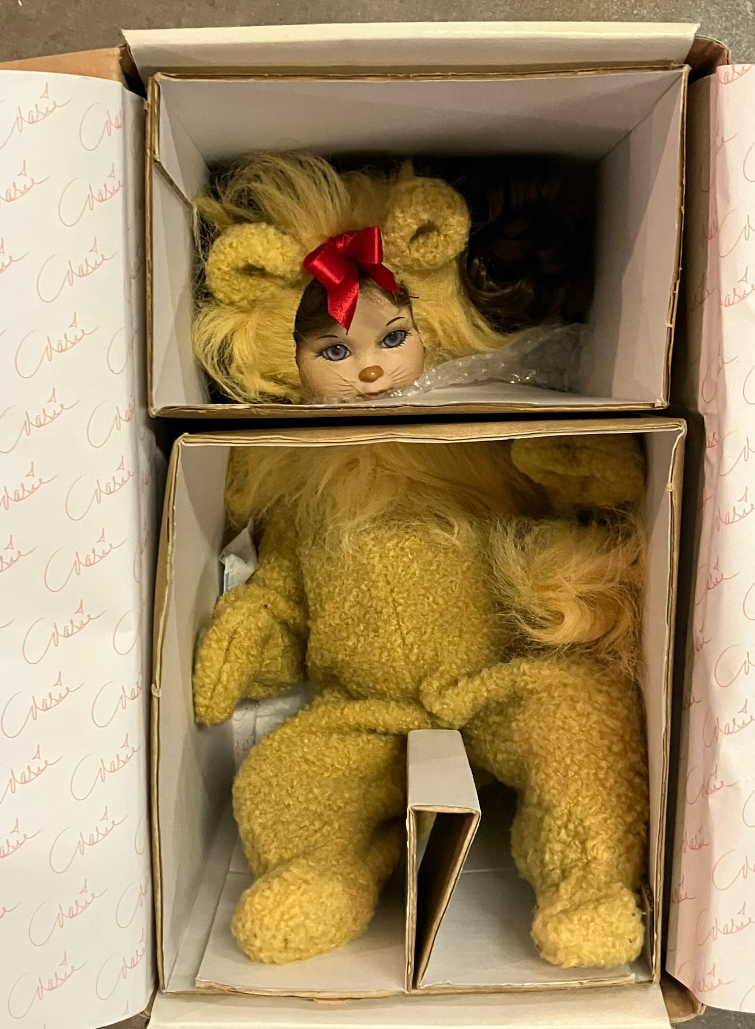 Marie Osmond "Baby Cowardly Lion" Doll in original box: Marie Osmond "Baby Cowardly Lion" Doll in original box Literature Brooks Auction is not responsible for outbids. Questions? Call the office at (856) 694-2960 or email us directly at info@brooks.auctio