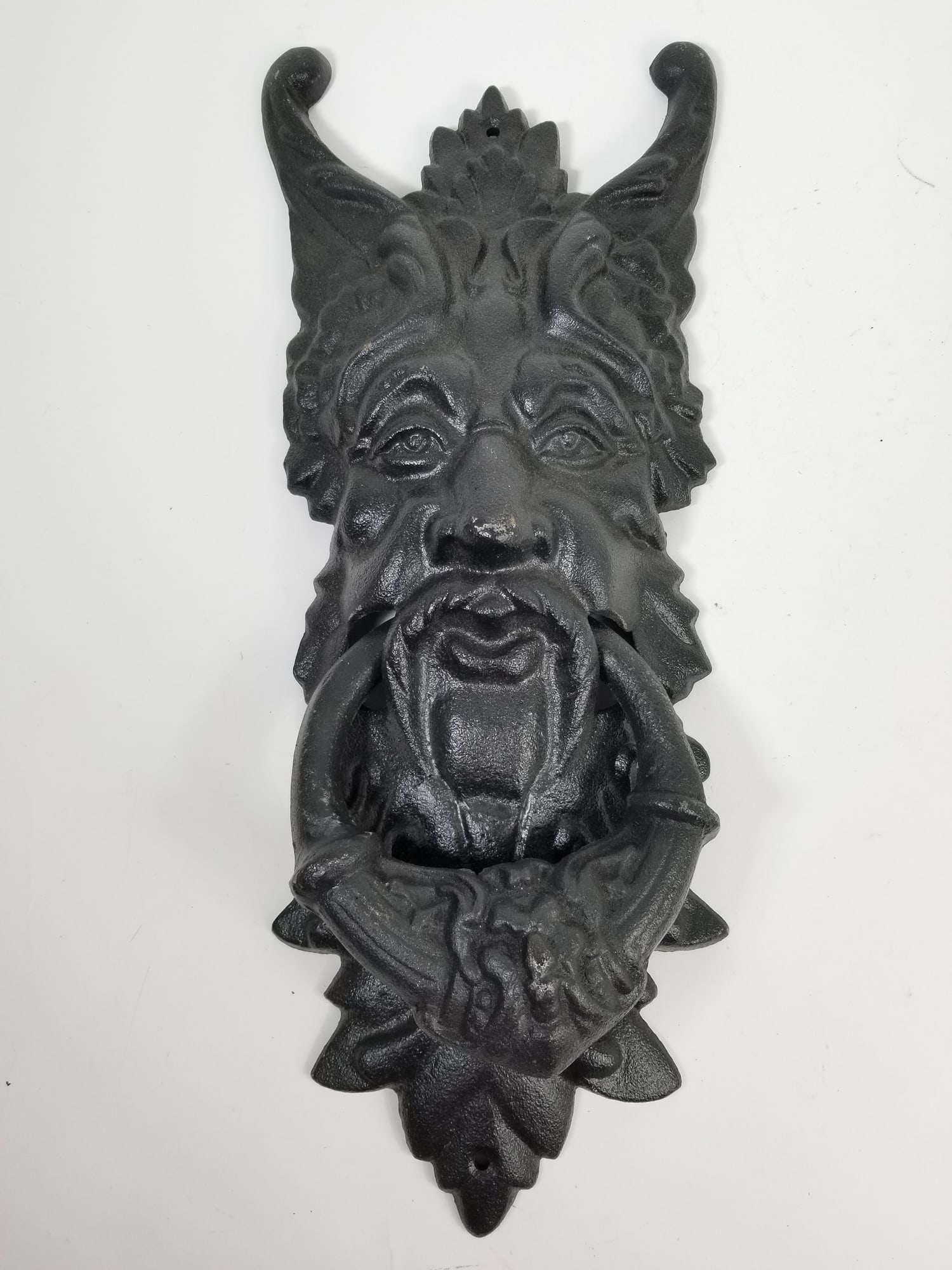 Cast Iron Gargoyle Face Wall Mounted Door Knocker (1 of 3)