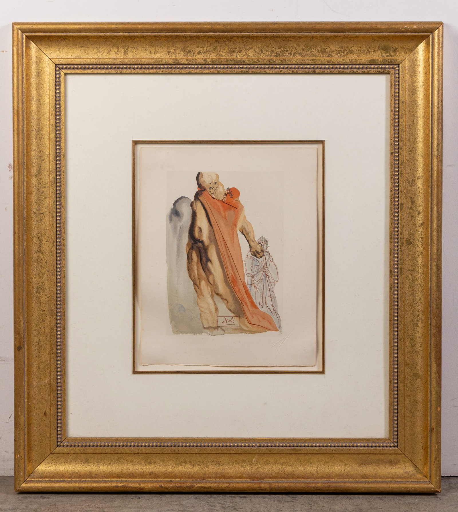 Salvador Dali, Spanish (b. 1904-1989) "Virgil's Reproaches" Purgatory: Canto 5 Signed: Salvador Dali, Spanish (b. 1904-1989) "Virgil's Reproaches" Purgatory: Canto 5 Signed Size 27" x 25" Literature Brooks Auction is not responsible for outbids. Questions? Call the office at (856) 694