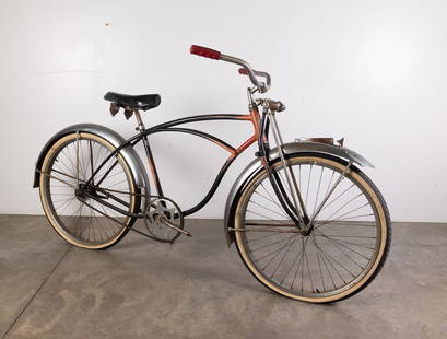 C. 1950's Schwinn Black Phantom Bicycle: C. 1950's Schwinn Black Phantom BicycleLiterature Brooks Auction is not responsible for outbids. Questions? Call the office at (856) 694-2960 or email us directly at info@brooks.auction. •