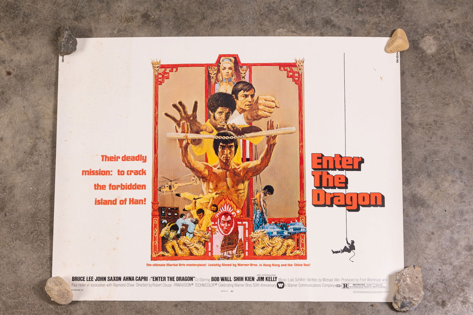 ENTER THE DRAGON Original Movie Poster 1973 Starring Bruce Lee (1 of 7)