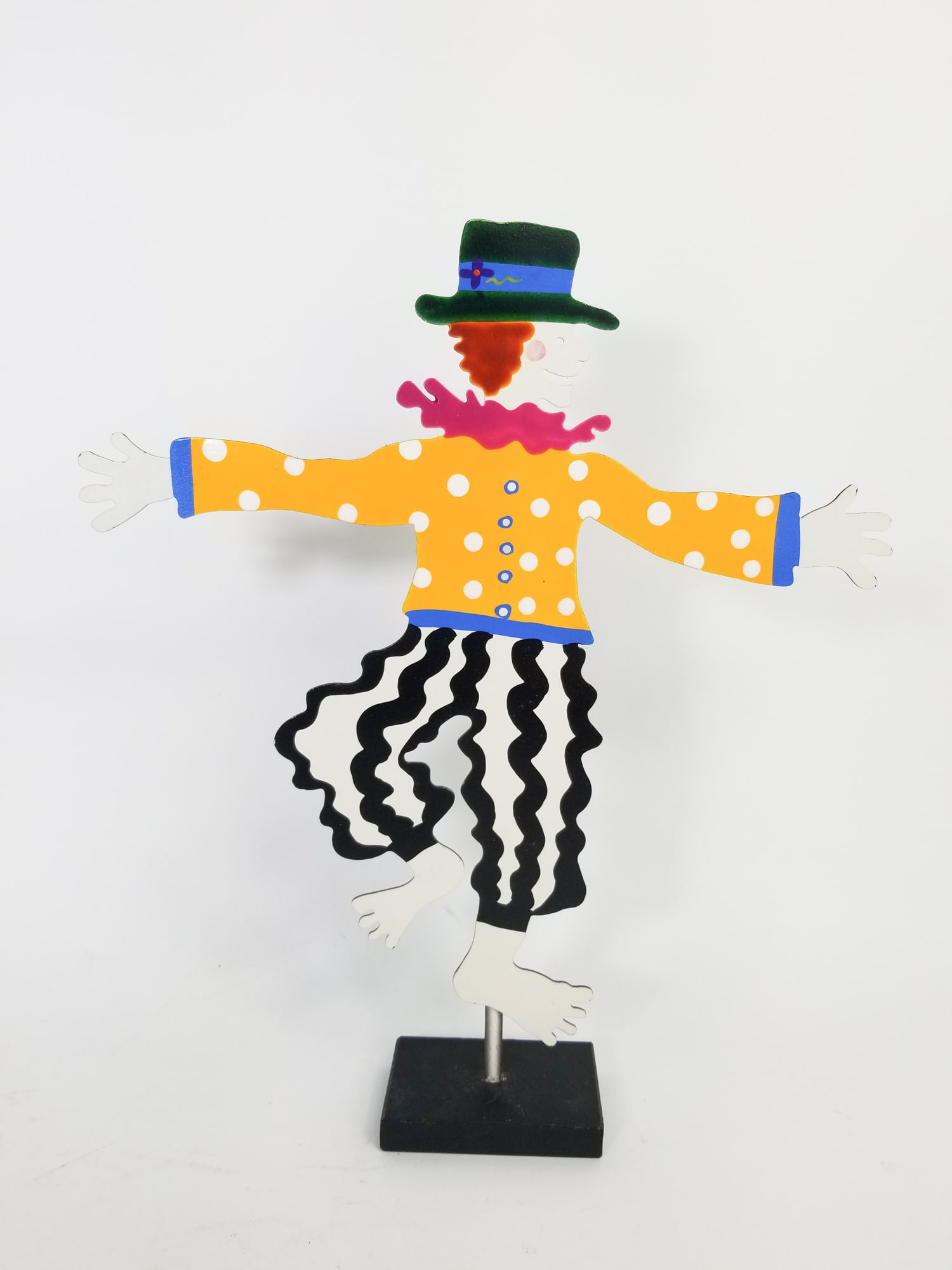Judie Bomberger Dancing Clown Metal Sculpture (1 of 4)