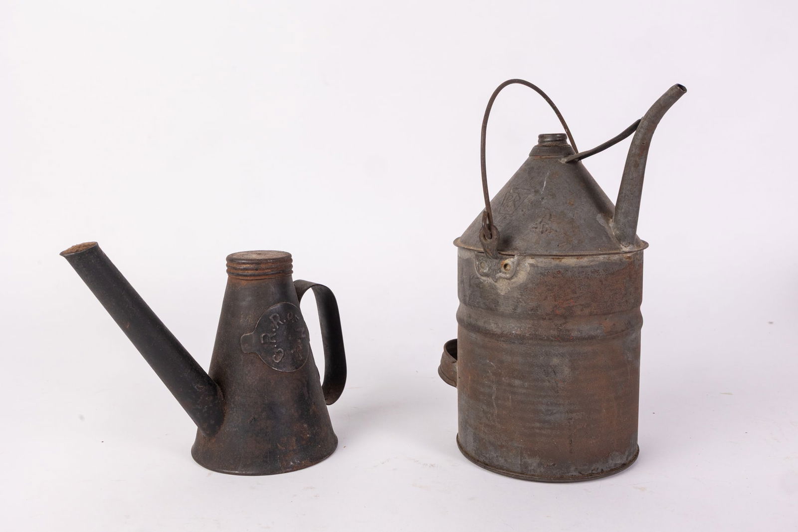 Pair of Antique Railroad ft. C.R.R. of NJ Oil Lantern (1 of 8)