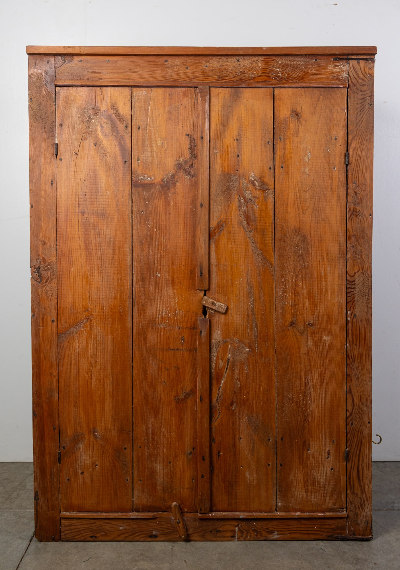 Antique Early Primitive 2-Door Cabinet w/ Wood Latches (1 of 10)