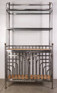 Arthur Umanoff for Shaver-Howard Attr. Steel Modern Shelving Unit: Arthur Umanoff for Shaver-Howard Attr. Steel Modern Shelving Unit Size 72" x 38" x 15" Literature Brooks Auction is not responsible for outbids. Questions? Call the office at (856) 694-2960 or email