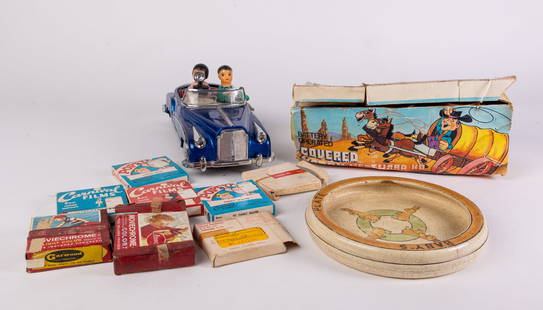 Vintage Toys and Games Assortment Lot: Vintage Toys and Games Assortment Lot Size 7" x 12" x 12" (box size) Literature  Brooks Auction is not responsible for outbids. Questions? Call the office at (856) 694-2960 or email us directly at in