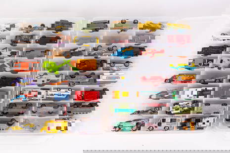 Lot of Vintage Matchbox/Hot Wheels Toy Cars: Lot of Vintage Matchbox/Hot Wheels Toy Cars, around 200 cars Size 7" x 12" x 12" Literature  Brooks Auction is not responsible for outbids. Questions? Call the office at (856) 694-2960 or email us di