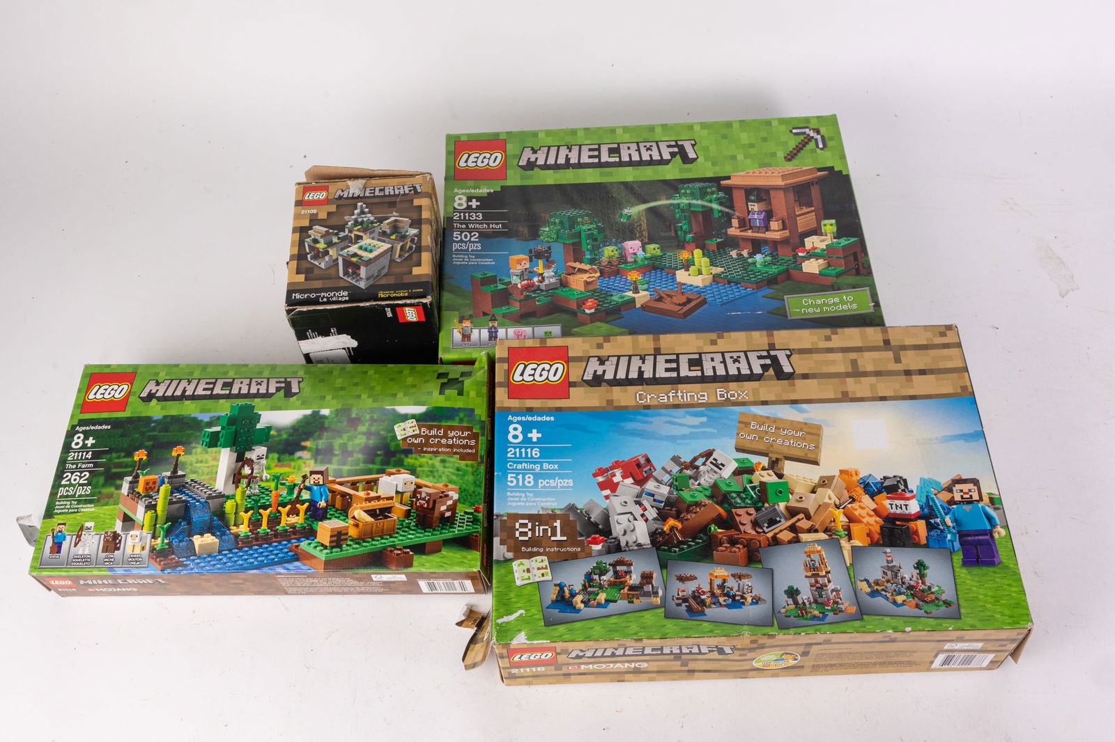 Four Lego Minecraft Sets As Is (1 of 8)
