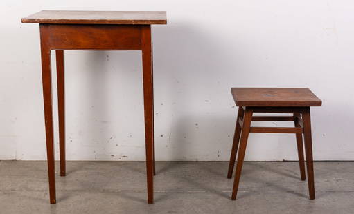 Two Vintage Side Accent Tables: Two Vintage Side Accent Tables Literature  Brooks Auction is not responsible for outbids. Questions? Call the office at (856) 694-2960 or email us directly at info@brooks.auction. &#8226; Please read