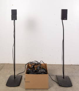 Pair of Bose Acoustimass Adjustable Speakers on Metal Stands: Pair of Bose Acoustimass Adjustable Speakers on Metal Stands Literature  Brooks Auction is not responsible for outbids. Questions? Call the office at (856) 694-2960 or email us directly at info@brooks