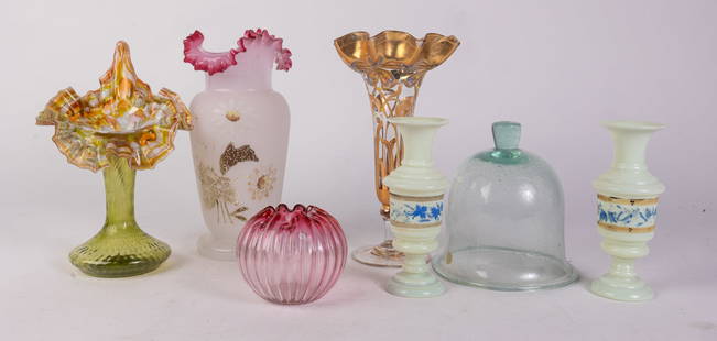 Lot of Assorted Vintage and Antique Glassware: Lot of Assorted Vintage and Antique Glassware Size 10" x 5" x 5" Literature  Brooks Auction is not responsible for outbids. Questions? Call the office at (856) 694-2960 or email us directly at info@b