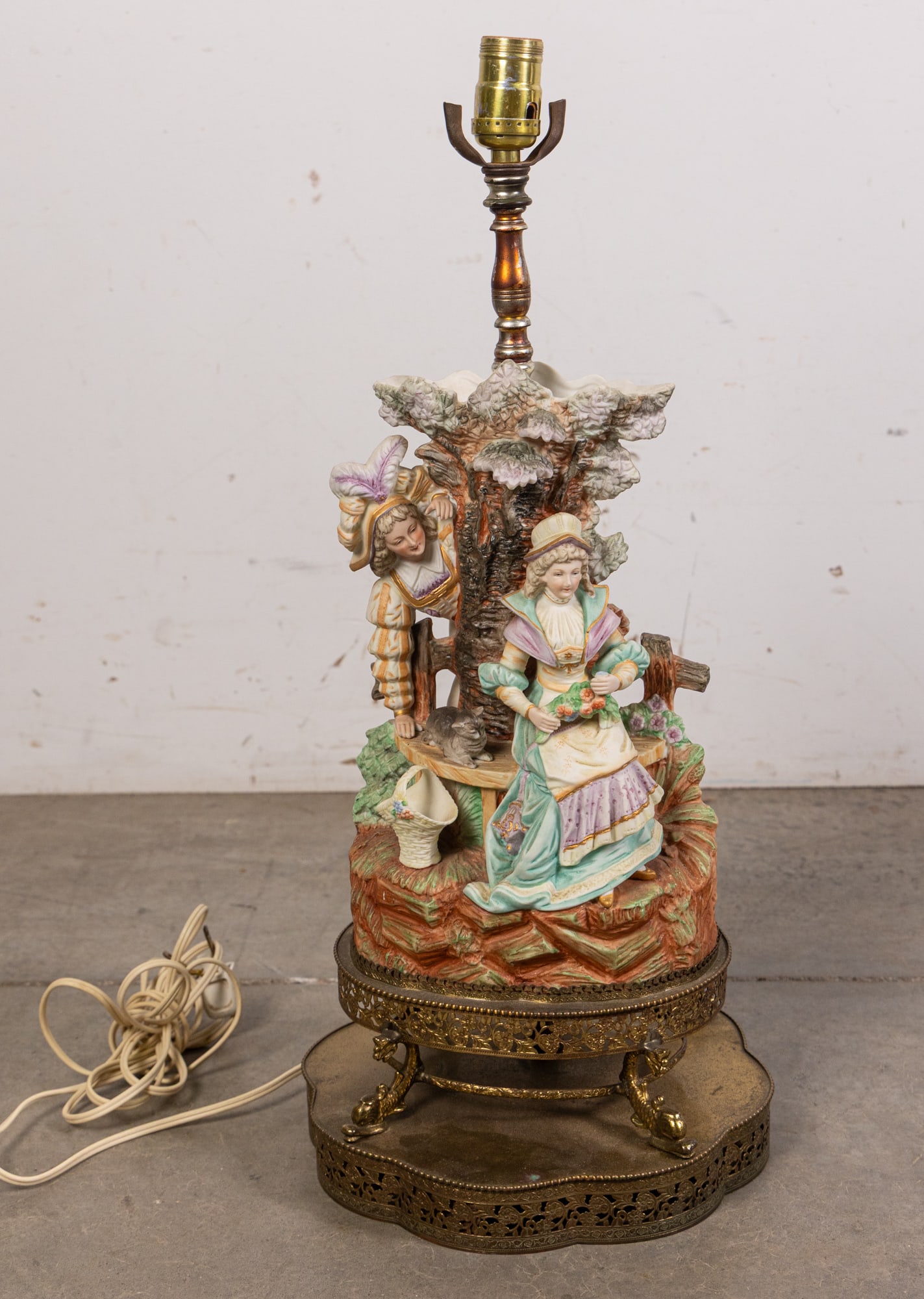 Antique Porcelain Figural Capodimonte Lamp: Antique Porcelain Figural Capodimonte Lamp Size 24" x 11" x 11" Literature Brooks Auction is not responsible for outbids. Questions? Call the office at (856) 694-2960 or email us directly at info@br