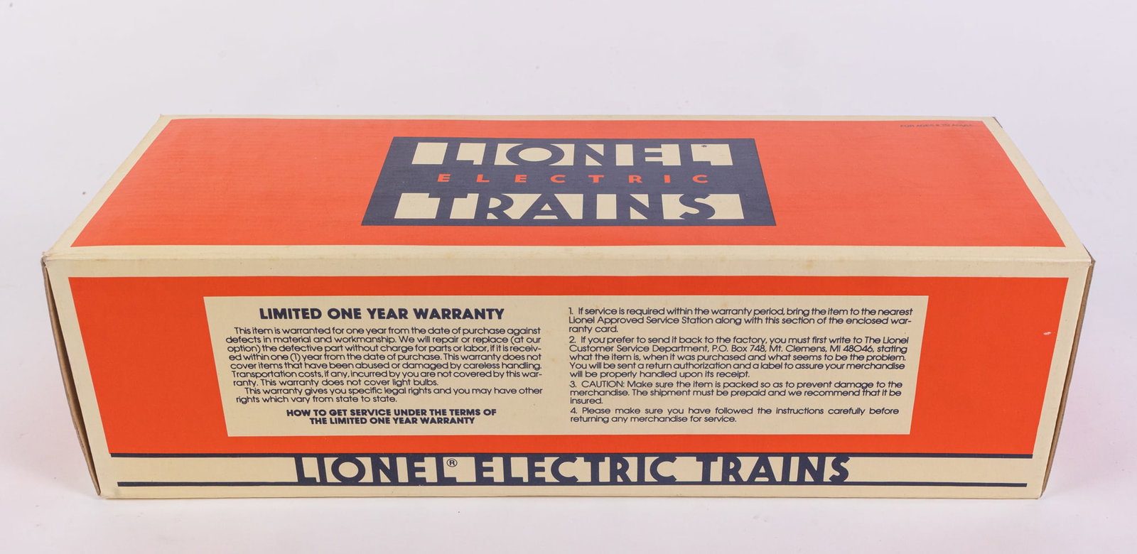 Lionel Lackawanna Refrigerator Car in Original Box: Lionel Lackawanna Refrigerator Car in Original Box Size 4" x 14" x 5" Literature Brooks Auction is not responsible for outbids. Questions? Call the office at (856) 694-2960 or email us directly at i