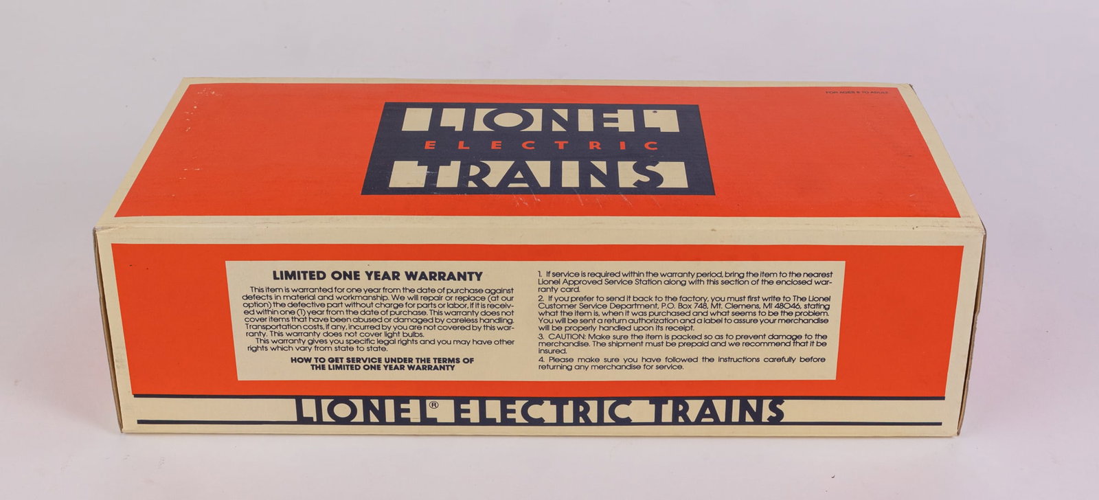 Lionel Chesapeake & Ohio Stock Car in Original Box: Lionel Chesapeake & Ohio Stock Car in Original Box Size 4" x 14" x 5" Literature Brooks Auction is not responsible for outbids. Questions? Call the office at (856) 694-2960 or email us directly at i