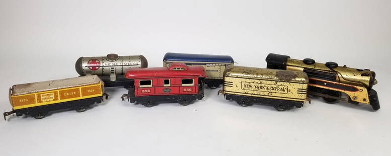 Marx Vintage Tin O Gauge Model Railroad Trains: Marx Vintage Tin O Gauge Model Railroad Trains Size 3" x 6" x 2" Literature  Brooks Auction is not responsible for outbids. Questions? Call the office at (856) 694-2960 or email us directly at info@b