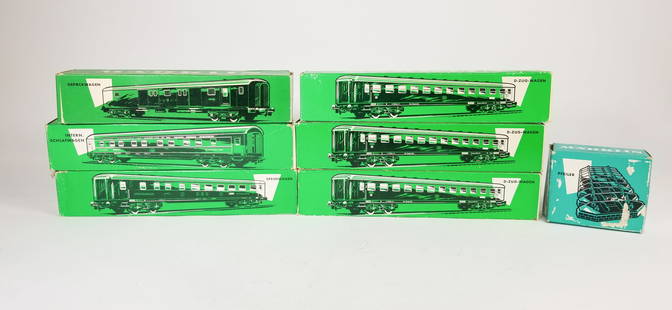 Assorted Vintage Marklin Train Cars in Box: Assorted Vintage Marklin Train Cars in Box Size 2" x 10" x 2" Literature  Brooks Auction is not responsible for outbids. Questions? Call the office at (856) 694-2960 or email us directly at info@broo