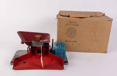 Lionel No. 397 Operating Coal Loader in Box: Lionel No. 397 Operating Coal Loader in Box Size 8" x 9" x 10" Literature  Brooks Auction is not responsible for outbids. Questions? Call the office at (856) 694-2960 or email us directly at info@bro