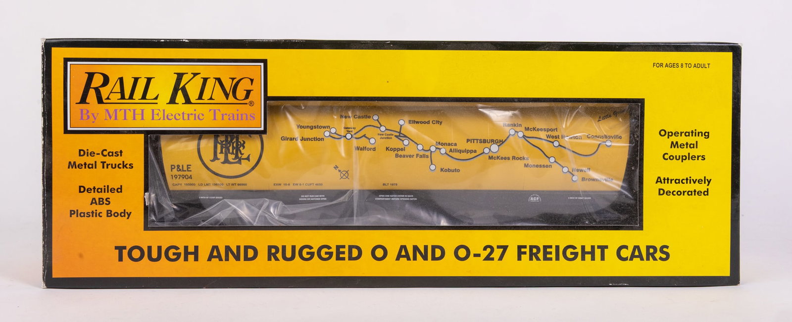MTH P&LE 30-75164 Pittsburgh & Lake Erie 4-Bay Cylindrical MAP Hopper LN/Box: MTH P&LE 30-75164 Pittsburgh & Lake Erie 4-Bay Cylindrical MAP Hopper LN/Box Size 6" x 16" x 4" Literature Brooks Auction is not responsible for outbids. Questions? Call the office at (856) 694-2960
