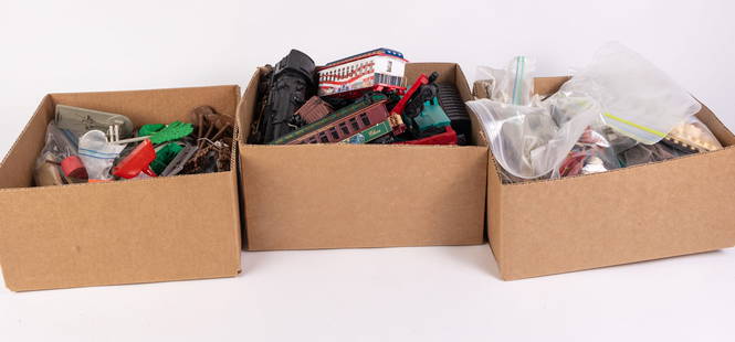 Lot of Assorted HO Trains and Model Railroad Accessories: Lot of Assorted HO Trains and Model Railroad Accessories Size 3" x 9" x 2" Literature  Brooks Auction is not responsible for outbids. Questions? Call the office at (856) 694-2960 or email us directly
