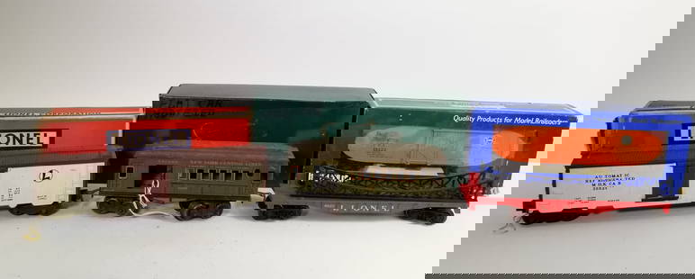 Assorted Vintage Lionel Model Railroad Trains: Assorted Vintage Lionel Model Railroad Trains Size 5" x 12" x 3" Literature  Brooks Auction is not responsible for outbids. Questions? Call the office at (856) 694-2960 or email us directly at info@b