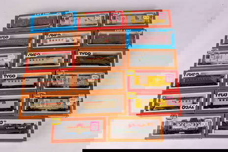 Lot of Assorted HO Scale Model Vintage Trains in Box: Lot of Assorted HO Scale Model Vintage Trains in Box Size 2" x 10" x 4" Literature  Brooks Auction is not responsible for outbids. Questions? Call the office at (856) 694-2960 or email us directly at