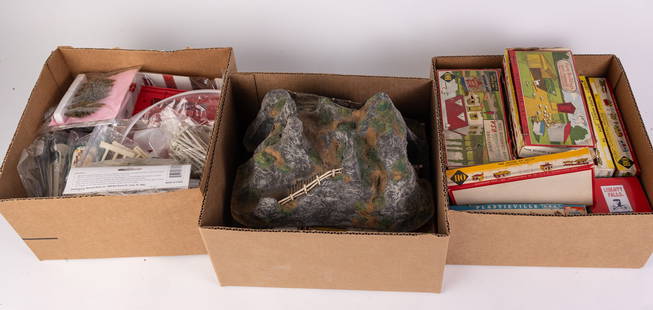 Lot of Assorted Vintage Model Railroad Accessories: Lot of Assorted Vintage Model Railroad Accessories Size 6" x 11" x 8" Literature  Brooks Auction is not responsible for outbids. Questions? Call the office at (856) 694-2960 or email us directly at i