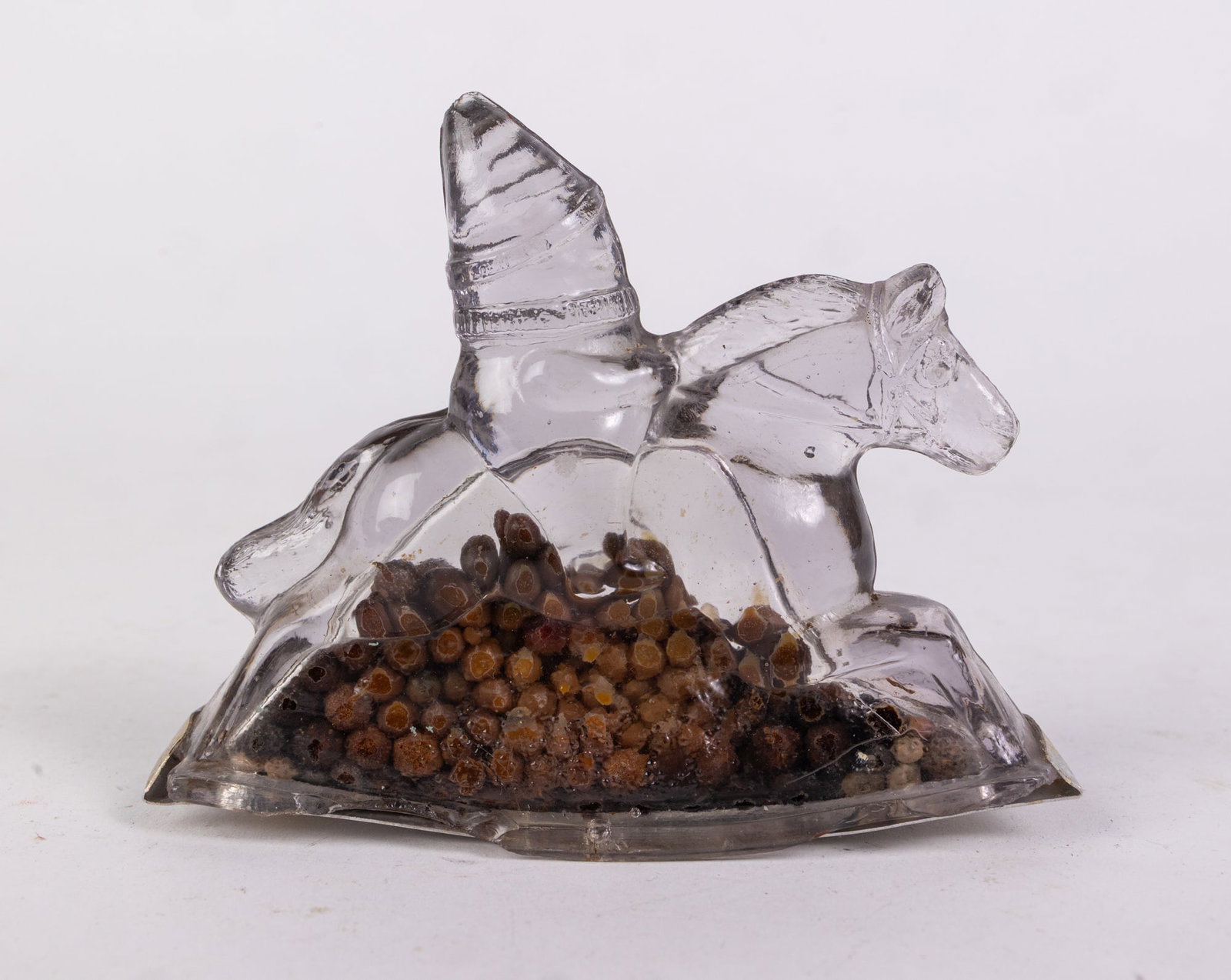 Rocking Horse with Clown Rider Antique Glass Candy Container (1 of 5)