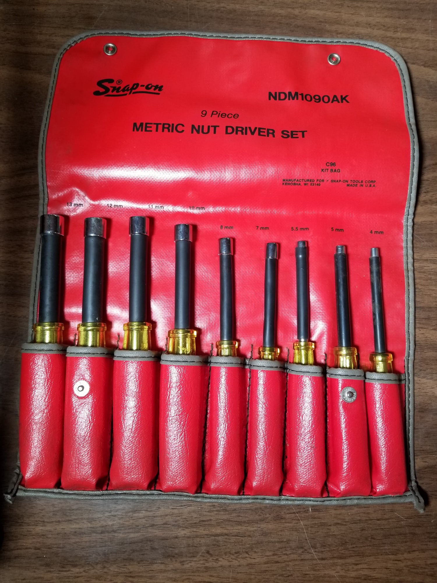 Snap-On 9-Piece Metric Nut Driver Set, Unused (1 of 4)