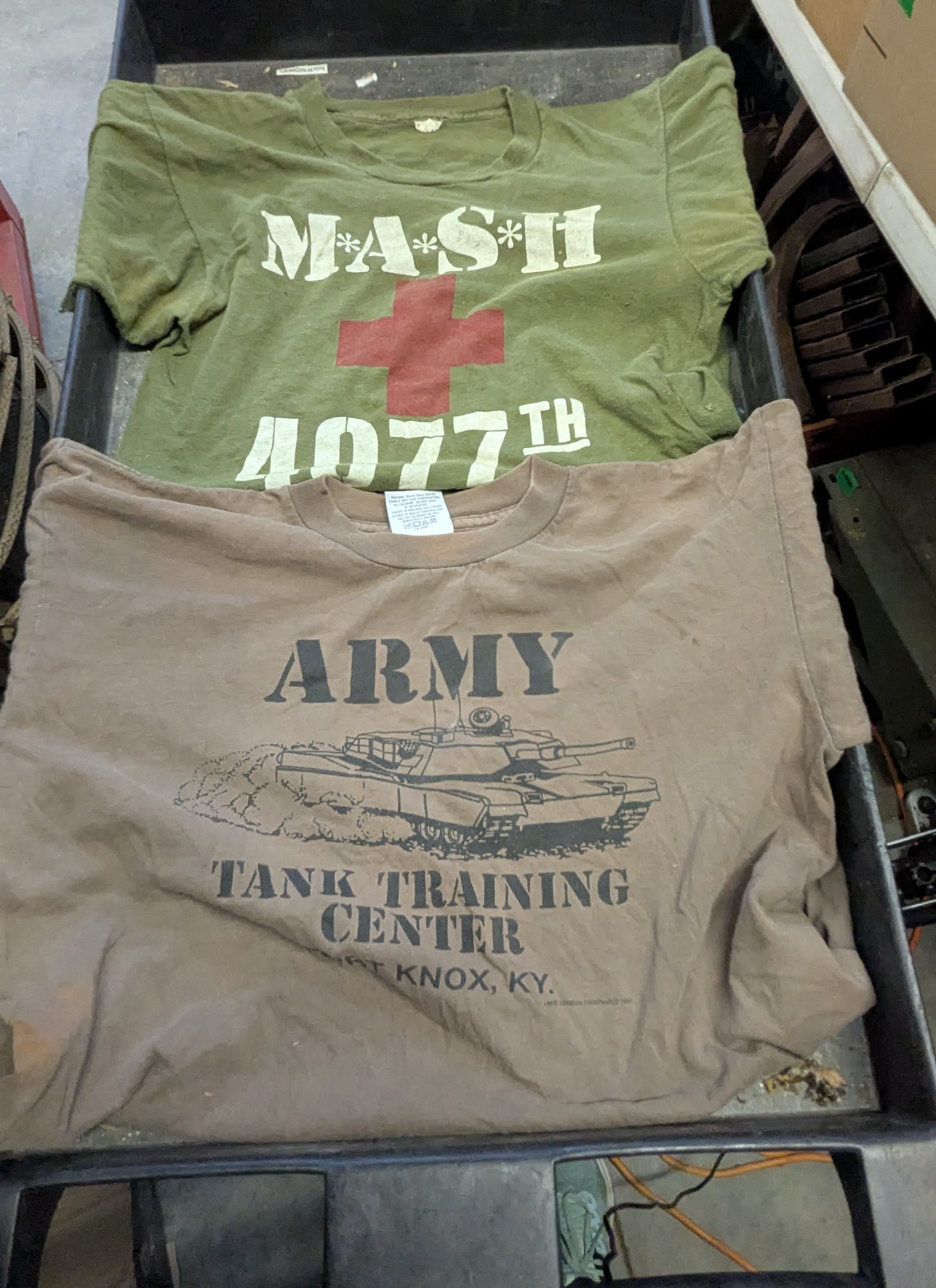 Lot of (2) Vintage Military Inspired T-Shirts (1 of 1)