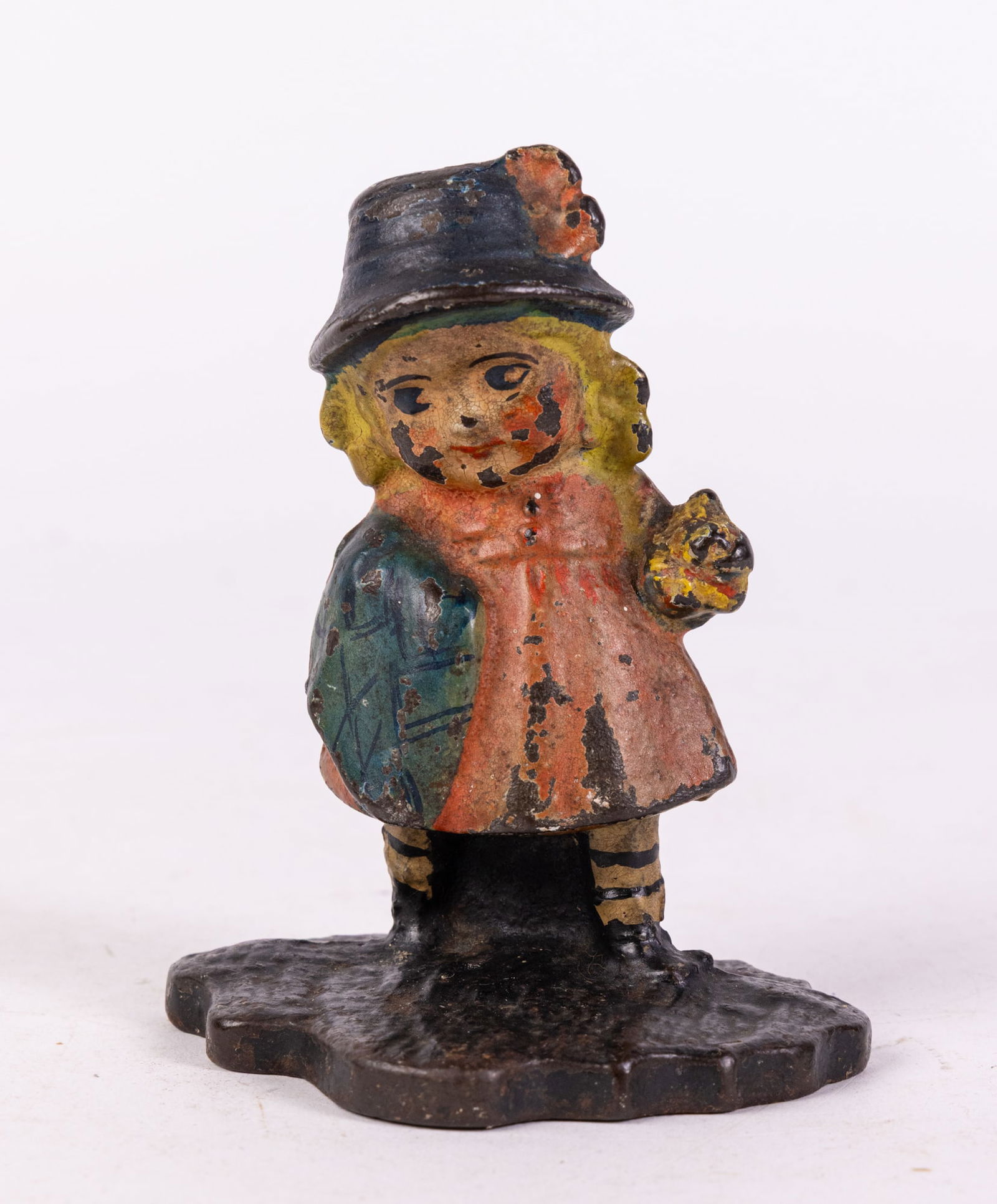 Hubley Girl with Hat Cast Iron Door Stop: Hubley Girl with Hat Cast Iron Door Stop Size 5" x 4" x 3" Literature Brooks Auction is not responsible for outbids. Questions? Call the office at (856) 694-2960 or email us directly at info@brooks.