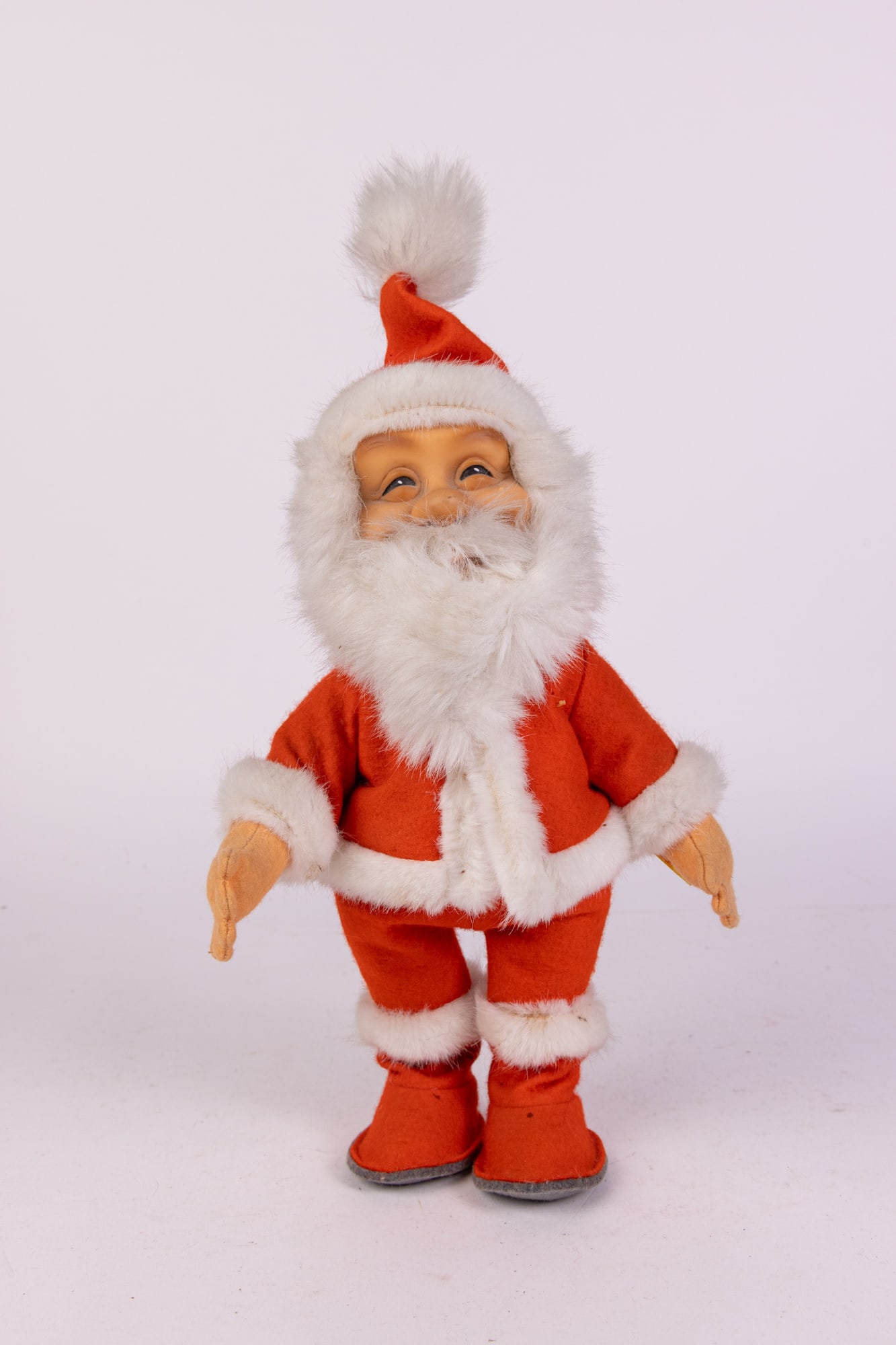 Steiff Santa Claus with Rubber Face: Steiff Santa Claus with Rubber Face Size 15" x 8" x 4" Literature Brooks Auction is not responsible for outbids. Questions? Call the office at (856) 694-2960 or email us directly at info@brooks.auct