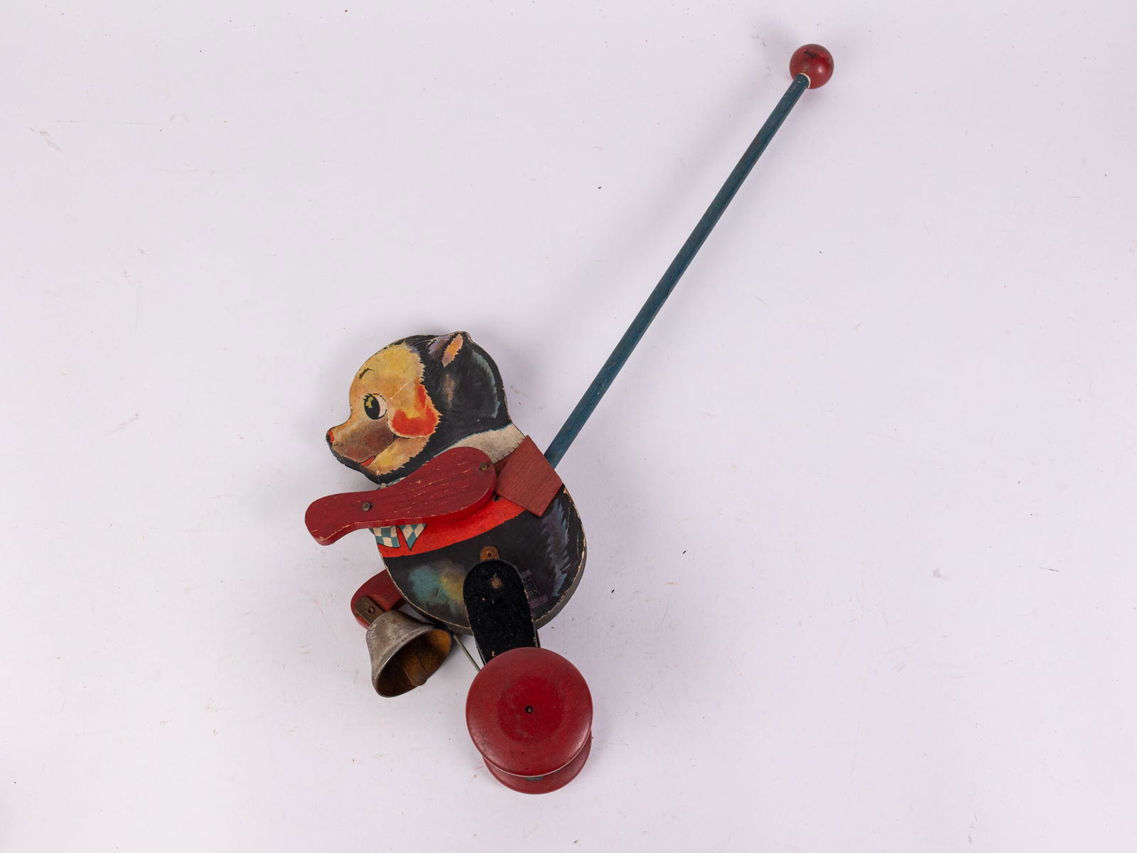 c.1933 Very Scarce Fisher Price Paper On Wood No. 777 Pushie: c.1933 Very Scarce Fisher Price Paper On Wood No. 777 Pushie: Depicts Bruno the Bear Size 15" x16" x 4" Literature Brooks Auction is not responsible for outbids. Questions? Call the office at (856)