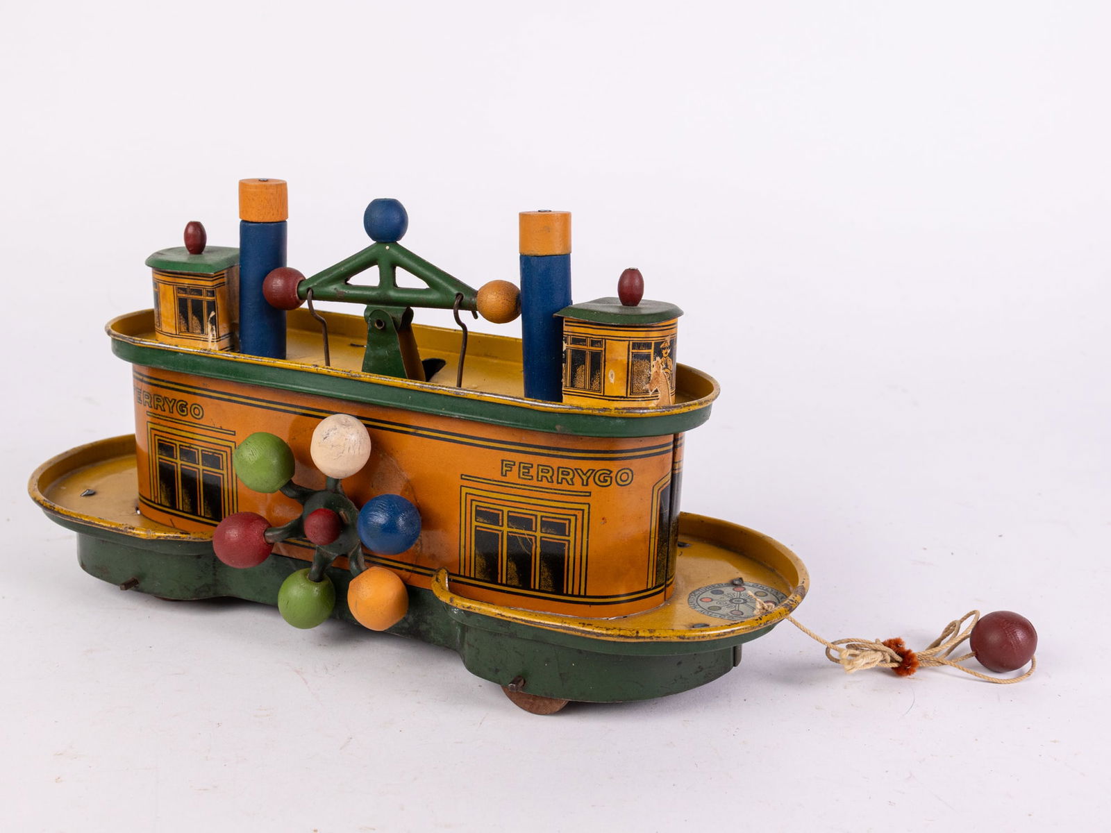 Go-Toy Mfg. Tin Litho "FERRYGO" No. 200 Ferry Boat (1 of 5)