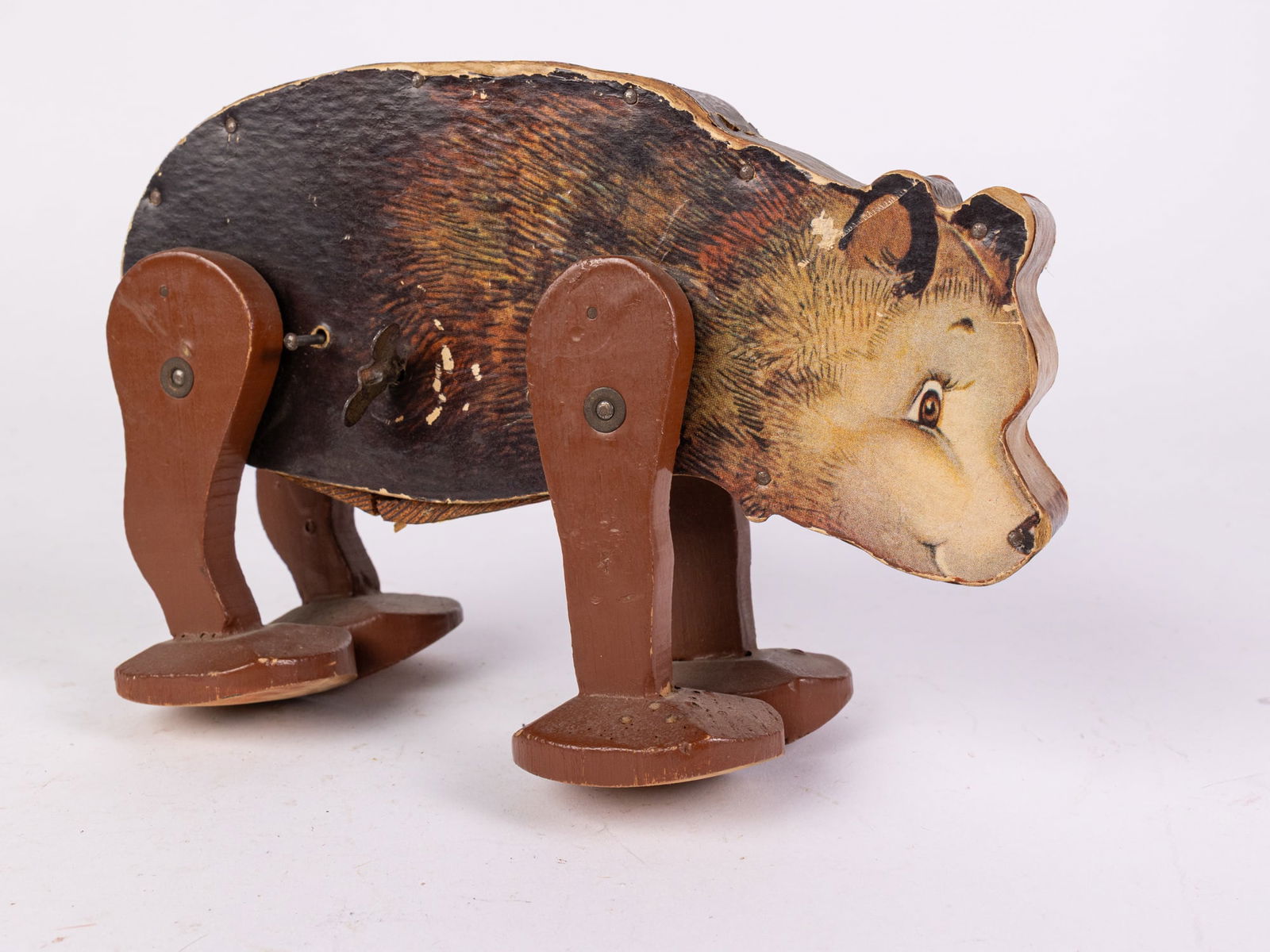c.1931 Fisher Price Go N Back Bruno Bear Wind-Up Toy (1 of 5)
