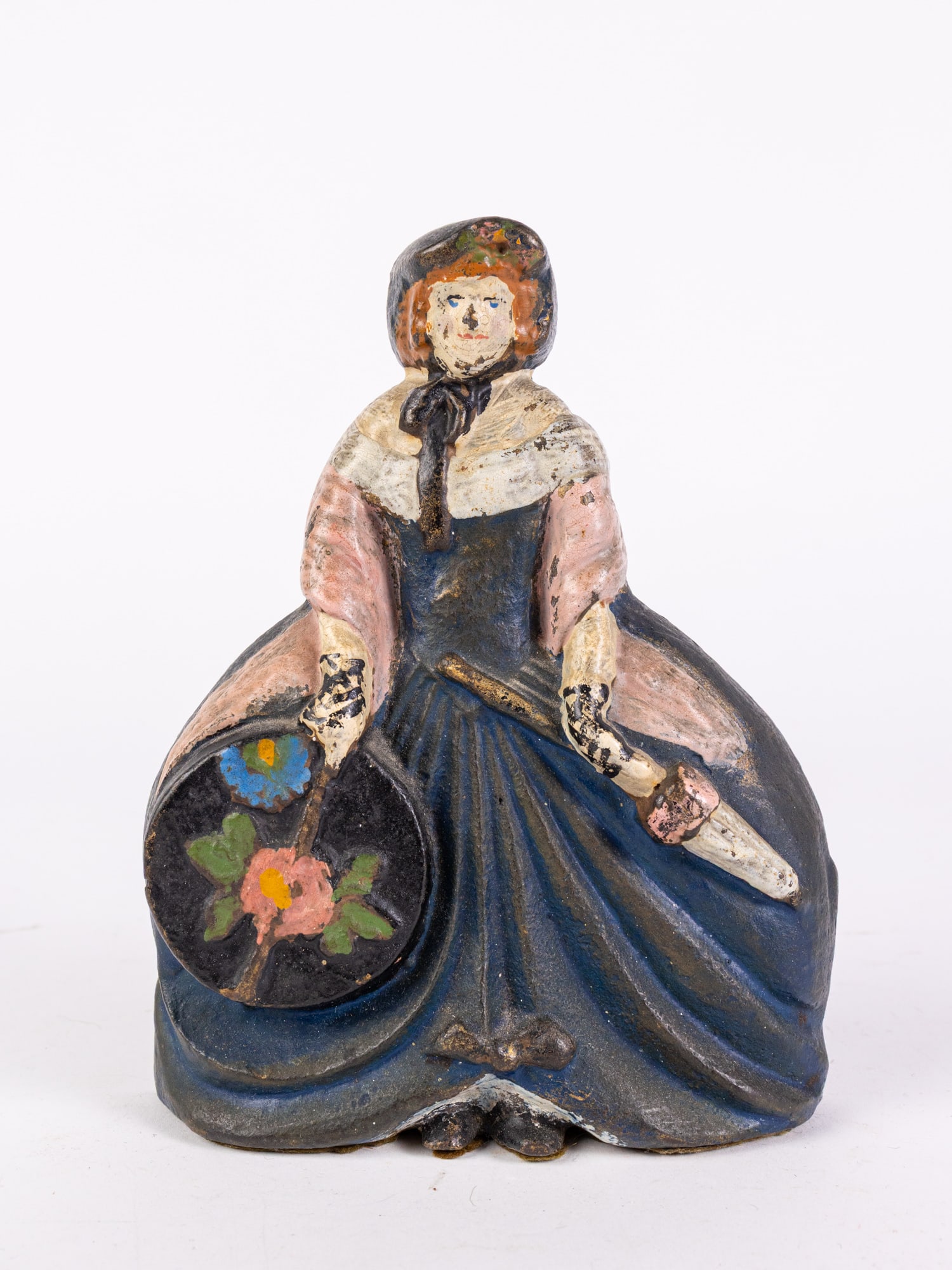 Cast Iron 19th Century Woman with Umbrella doorstop: Cast Iron 19th Century Woman with Umbrella doorstop Size 7" x 6" x 2" Literature Brooks Auction is not responsible for outbids. Questions? Call the office at (856) 694-2960 or email us directly at i