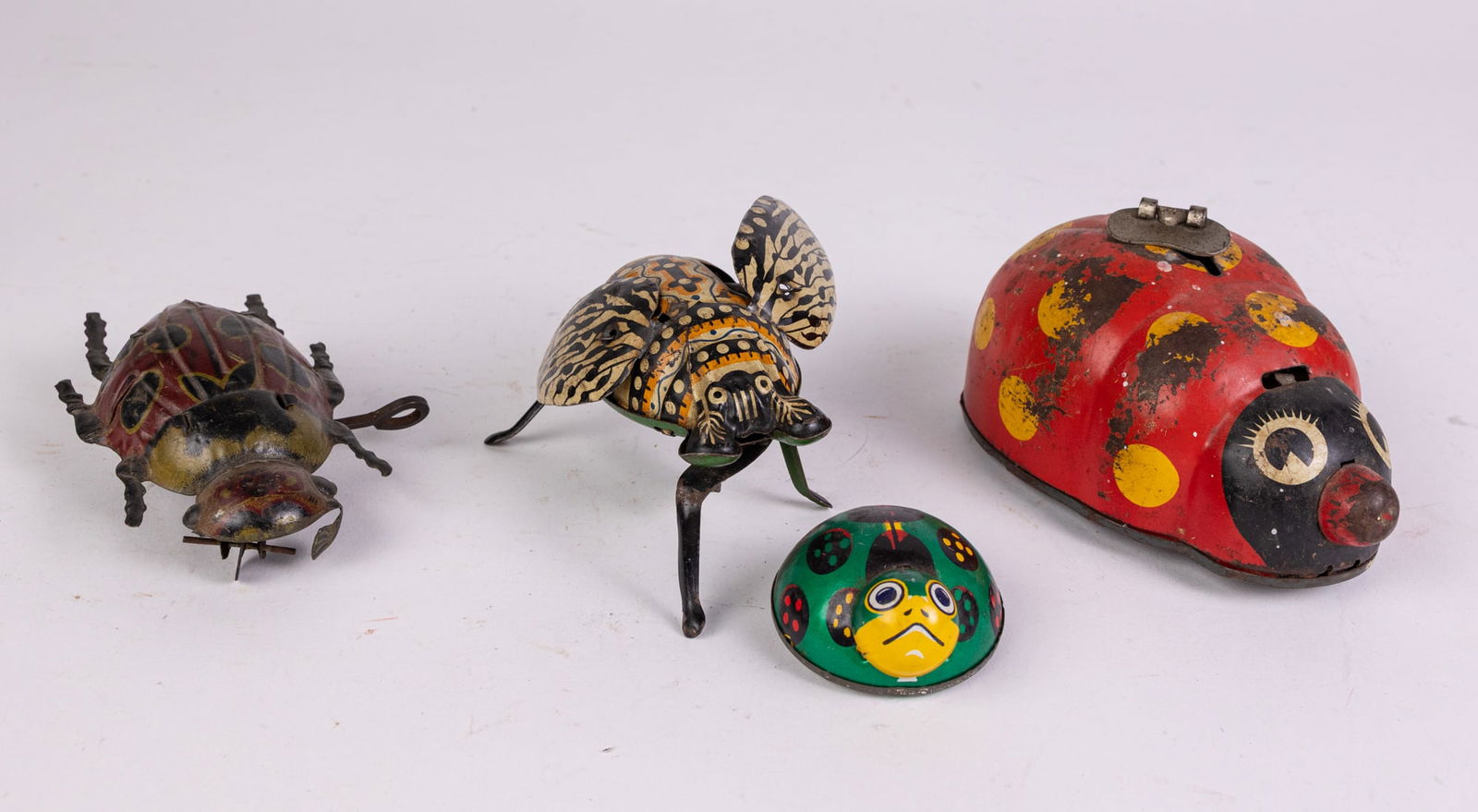 Four Vintage Bug Tin Litho Wind Up Toys (1 of 8)