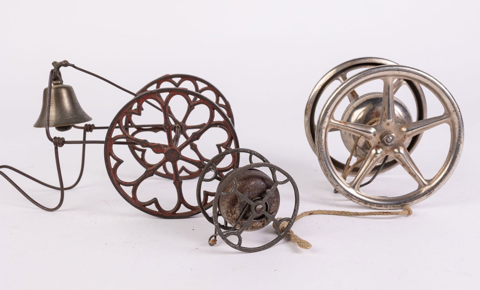 Antique Early Floor Chime Toy Assortment: Antique Early Floor Chime Toy Assortment Size 5" x 5" x 3" Literature Brooks Auction is not responsible for outbids. Questions? Call the office at (856) 694-2960 or email us directly at info@brooks.