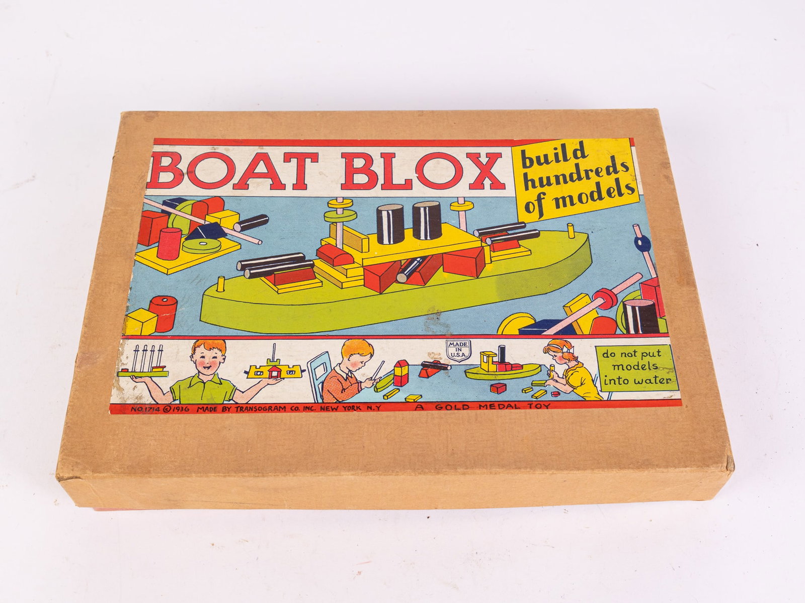 Transogram Boat Blox Set in Box: Transogram Boat Blox Set in Box: as/is Size 8" x 11" x 2" Literature Brooks Auction is not responsible for outbids. Questions? Call the office at (856) 694-2960 or email us directly at info@brooks.a