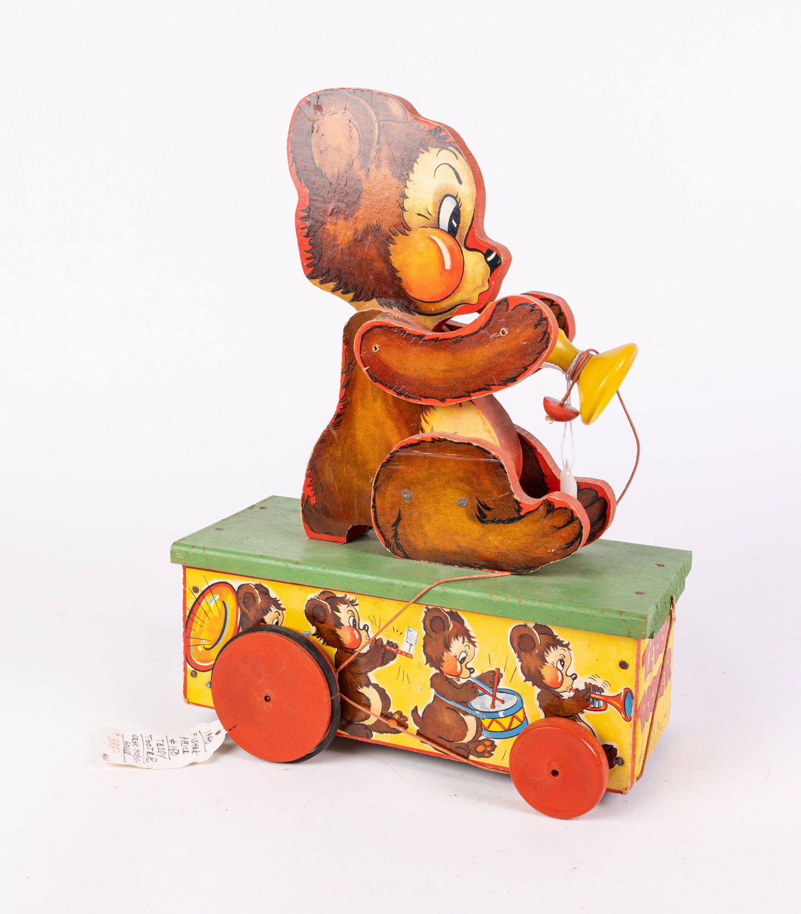 Vintage Fisher Price No.150 Teddy Tooter Pull Toy (1 of 5)