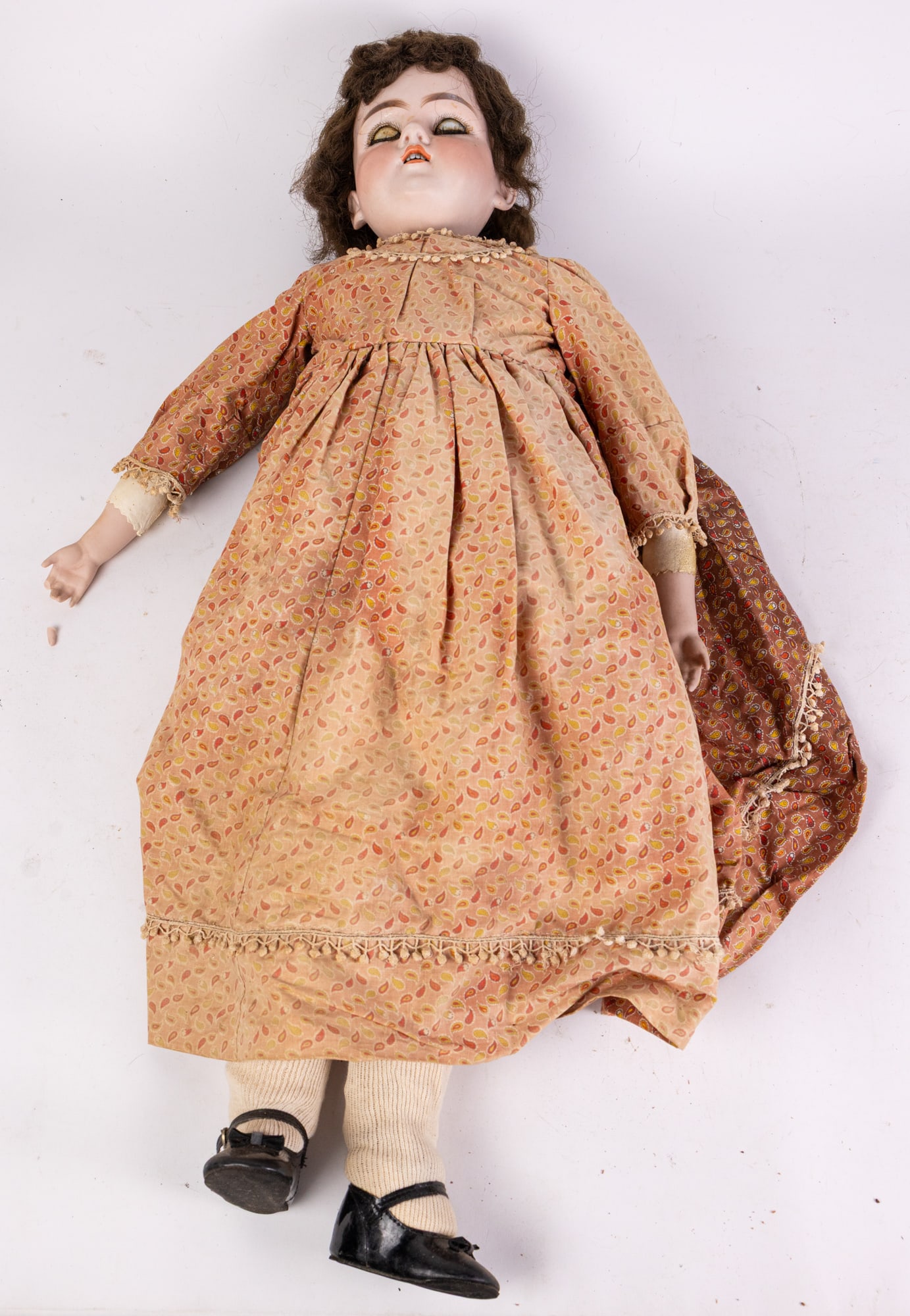 Antique 30' Bisque Head Doll with Leather Body (1 of 11)