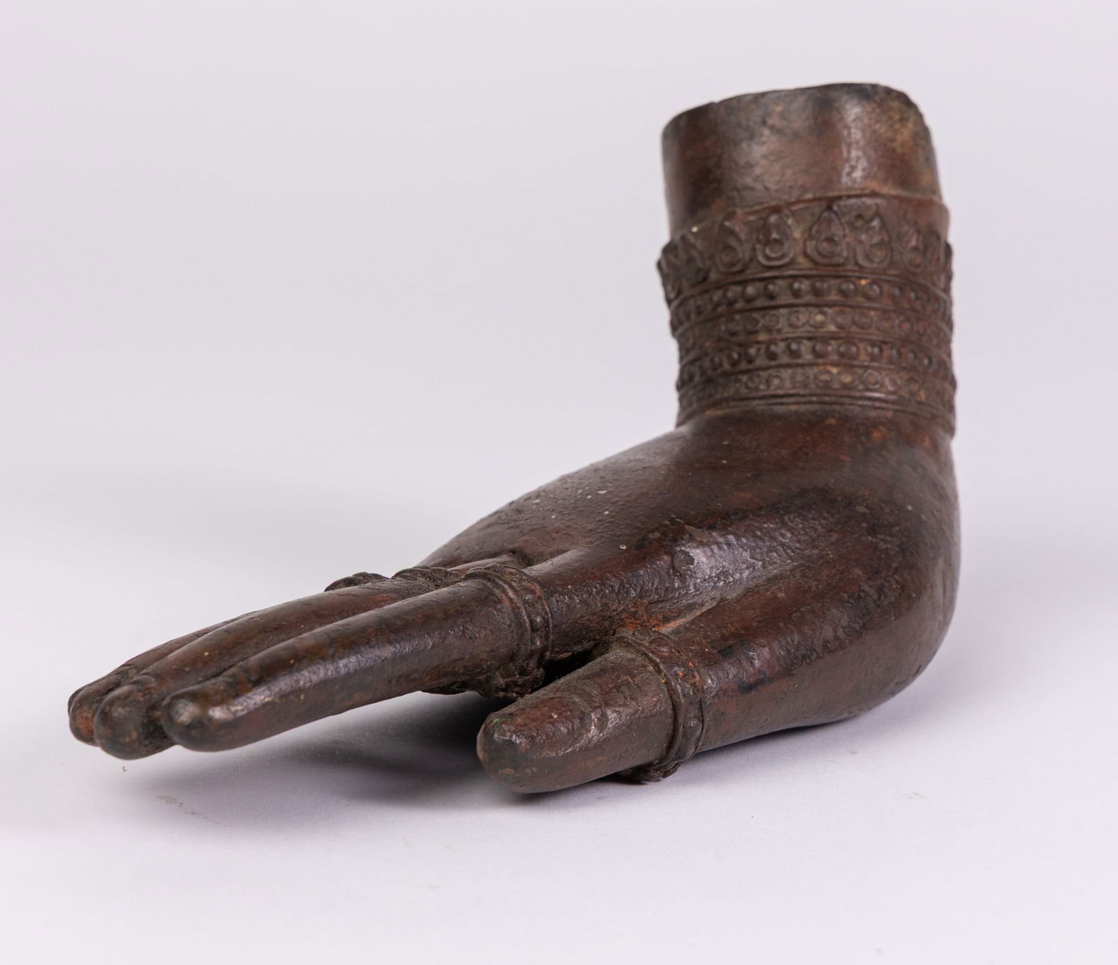Antique Thai Bronze Hand Fragment (1 of 8)